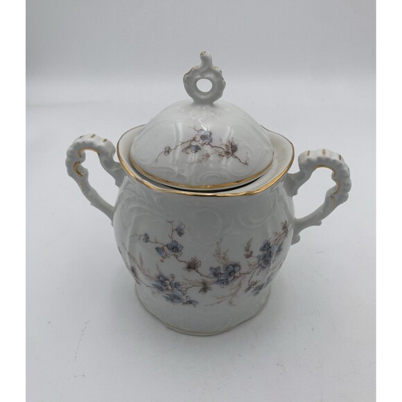 Kpm porcelain Floral Pattern Large Coffee Pot With Lidded Sugar Bowl and cream - Picture 10 of 16